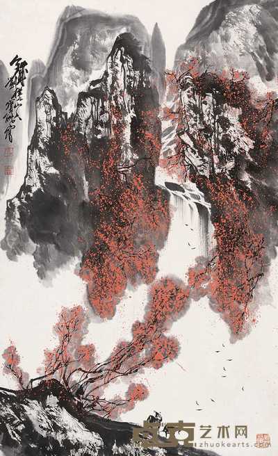 刘宝纯 秋色图 立轴 96×59cm